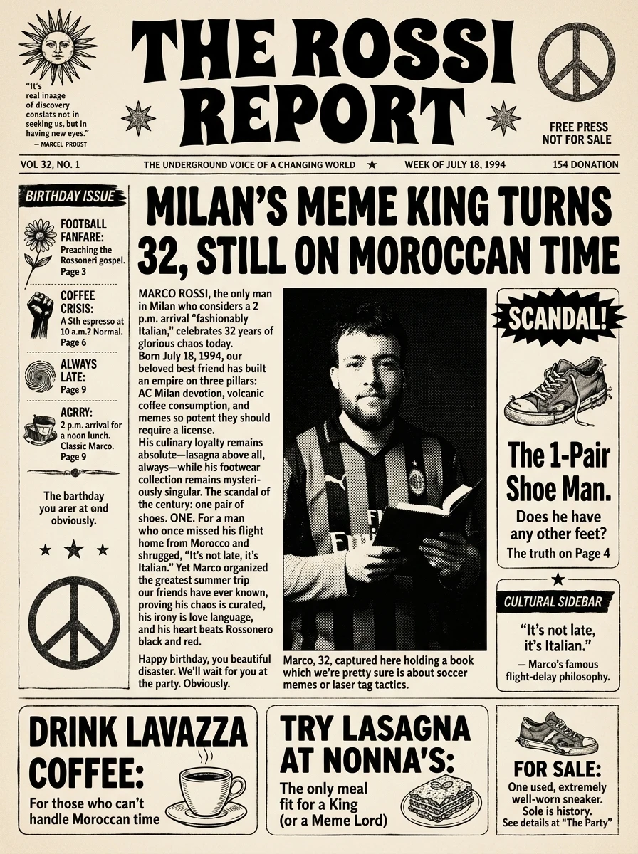 Occasions Press generated newspaper front page example